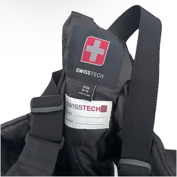 Swiss Tech Black Snowbib Youth Size Small (6/7) - Picture 4 of 4